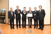 (From left): Prof. Chan Wai-Yee, Prof. Qin Ling, Prof. Edward Guo, Prof. Fok Tai-Fai, Prof. Li Gang and Prof. K.M. Chan